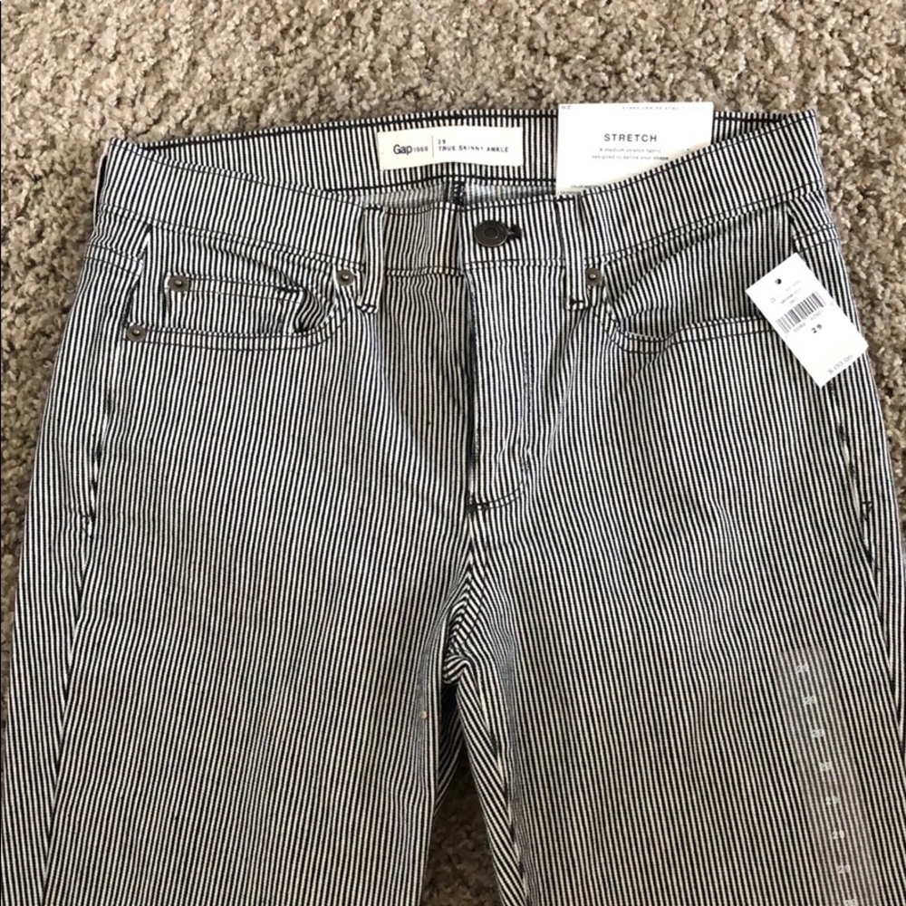 Gap stripped skinny jeans